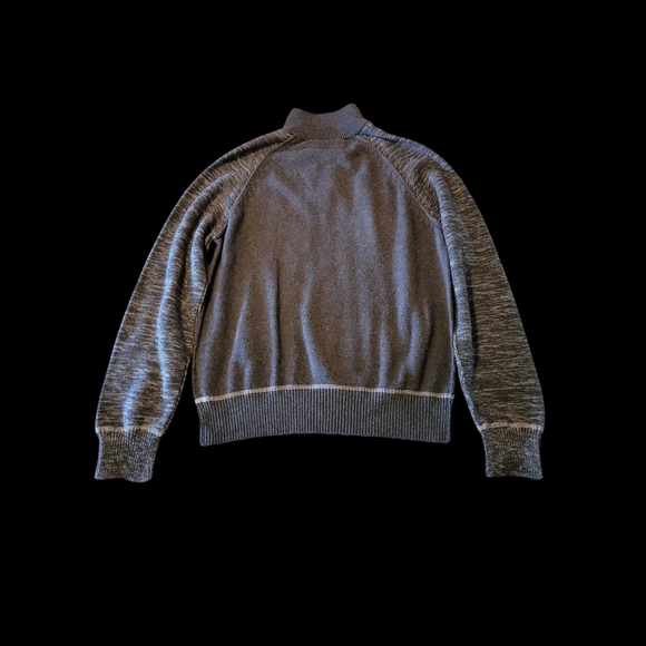 Men's Buckle Black Gray Quarter-Zip Sweater - Picture 2 of 3